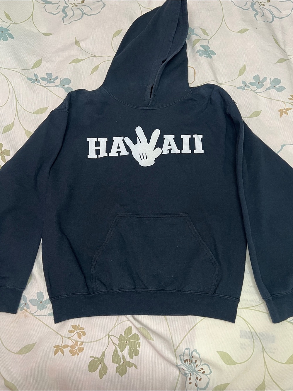 Gildan Black Hoodie with White Graphic Text